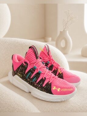 Under Armour Hot Pink Multicolor Women’s Basketball Shoes